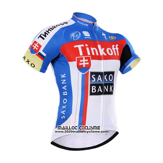 2015 Maillot Ciclismo Tinkoff Saxo Bank Champion Slovaquie Manches Courtes et Cuissard